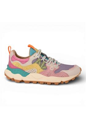 Sneaker donna Flower Mountain in camoscio e tessuto multicolore. FLOWER MOUNTAIN | YAMANO3W-3M77